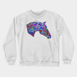 Glam Rainbow Metallic Horse Crewneck Sweatshirt